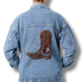 Cowboy Boot Blauw Denim Jas Denim Jacket