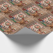 Cowboy Boot Christmas Cadeaupapier (Hoek)