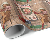 Cowboy Boot Christmas Cadeaupapier (Rol Hoek)