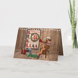 Cowboy Boot Christmas Cowgirl Laarzen opzetten Kaart