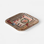 Cowboy Boot Christmas Papieren Bordje (Gebogen)