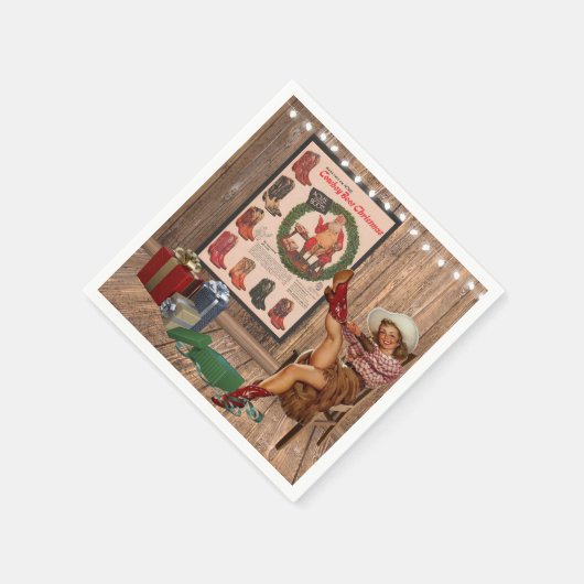 Cowboy Boot Christmas Servet (Hoek)