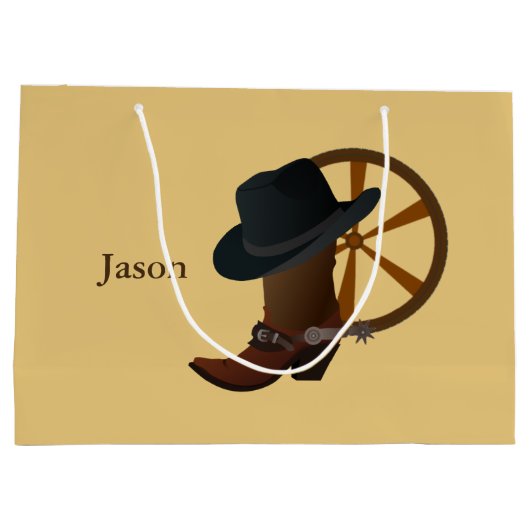 Cowboy Boot Design LGB Groot Cadeauzakje (Achterkant)