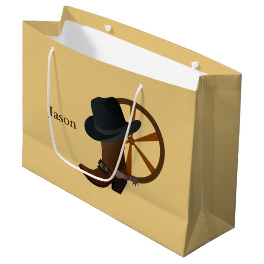 Cowboy Boot Design LGB Groot Cadeauzakje (Voorkant Gekanteld)