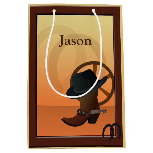 Cowboy Boot Design MGB Medium Cadeauzakje (Voorkant)