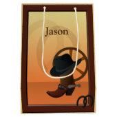 Cowboy Boot Design MGB Medium Cadeauzakje (Achterkant)