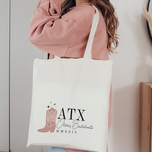 Cowboy Boot gepersonaliseerde Austin Bachelorette  Tote Bag