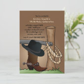 Cowboy Boot Invitation Kaart (Staand voorkant)