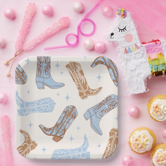 Cowboy Boot Party Borden Papieren Bordje (Feest)