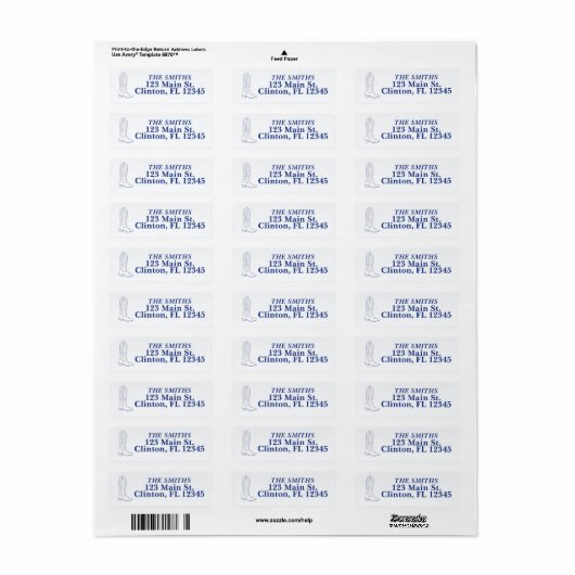 Cowboy boot Retouradres Labels (Full Sheet)