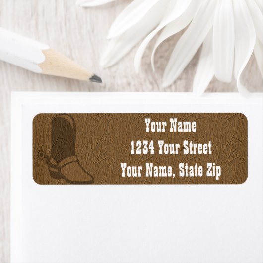 Cowboy Boot Return Address Labels (Insitu)