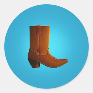 Cowboy Boot Ronde Sticker