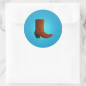 Cowboy Boot Ronde Sticker (Tas)