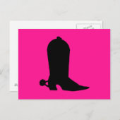 Cowboy Boot Silhouette Briefkaart (Voorkant / Achterkant)