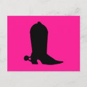 Cowboy Boot Silhouette Briefkaart (Voorkant)
