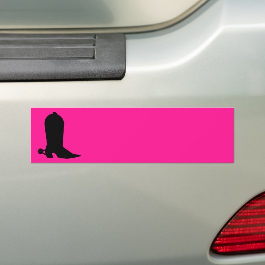 Cowboy Boot Silhouette Bumpersticker (Op auto)