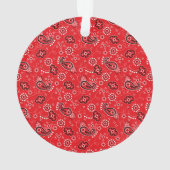 Cowboy Boot Silhouette HOWDY COWBOY red bandana Ornament (achterkant)