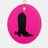 Cowboy Boot Silhouette Keramisch Ornament (Links)