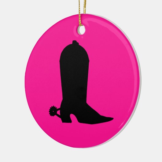 Cowboy Boot Silhouette Keramisch Ornament (Links)