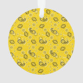 Cowboy Boot Silhouette NAME Yellow bandana Western Ornament (achterkant)