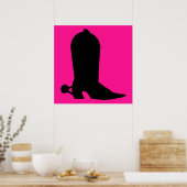 Cowboy Boot Silhouette Poster (Keuken)