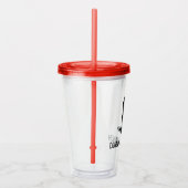 Cowboy Boot Silhouette Ranch Naam Kinder Plezier Acryl Drinkbeker (Rechts)