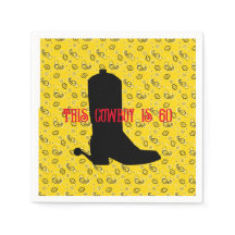 Cowboy Boot Spurs Silhouette Bandana 60th Birthday