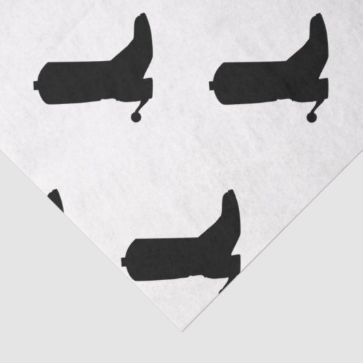 Cowboy Boot Spurs Silhouette Pattern Bandana Tissuepapier (Detail)