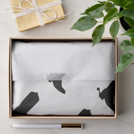 Cowboy Boot Spurs Silhouette Pattern Bandana Tissuepapier (Geschenk)