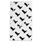 Cowboy Boot Spurs Silhouette Pattern zwart wit Klein Cadeauzakje (Voorkant)