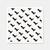 Cowboy Boot Spurs Silhouette Pattern zwart wit Servet (Voorkant)