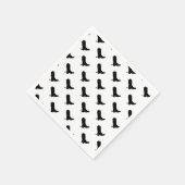 Cowboy Boot Spurs Silhouette Pattern zwart wit Servet (Hoek)