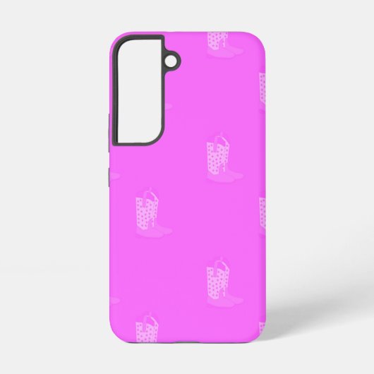 Cowboy Boot Stars Patroon Roze Samsung Galaxy Hoesje (Achterkant)
