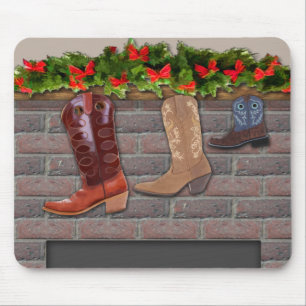 Cowboy Boot Stockings door de Fireplace Muismat