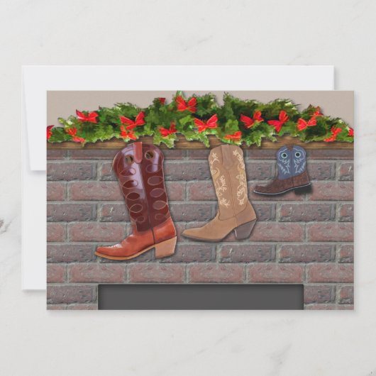 Cowboy Boot Stockings door Fireplace Kaart (Voorkant)