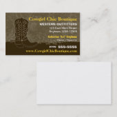 Cowboy Boot Visitekaartje (Voorkant / Achterkant)