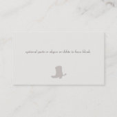 Cowboy Boot Visitekaartje (Achterkant)