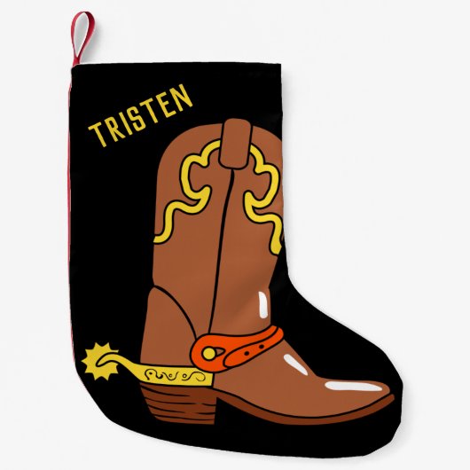 Cowboy Boot with Spur Kerststop Kleine Kerstsok (Voorkant)