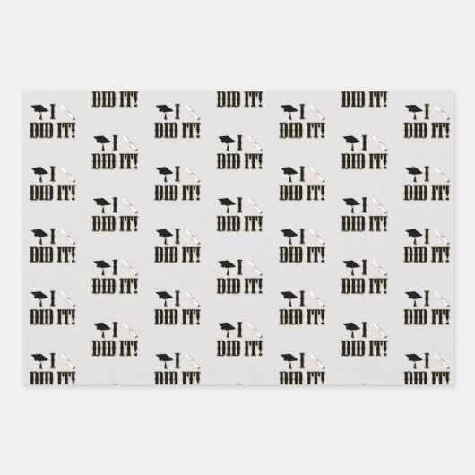 Cowboy Boots Afstudeerder Pet en Diploma Afstudere Inpakpapier Vel (Voorkant)