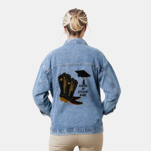 Cowboy Boots Afstuderen Denim Jacket (Model)
