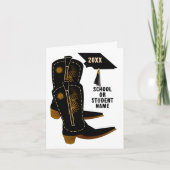 Cowboy Boots Afstuderen Kaart (Voorkant)