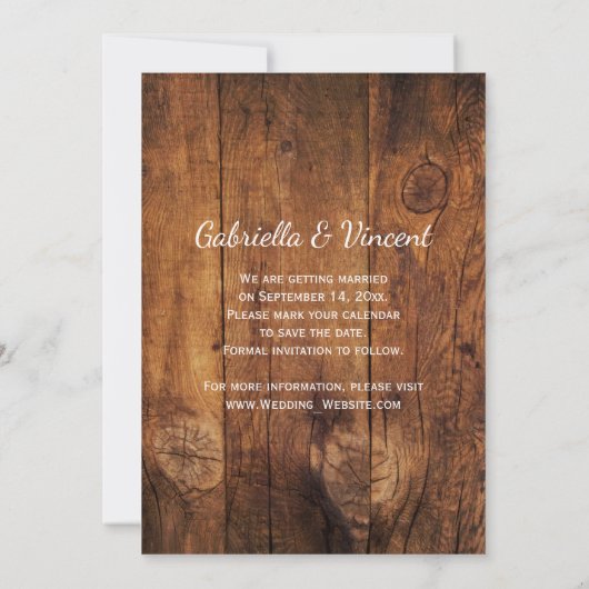 Cowboy Boots and Horse Bit Wedding Save the Date (Achterkant)