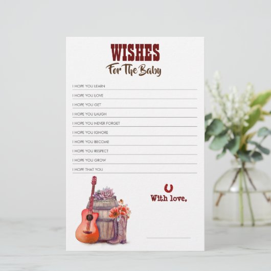 Cowboy Boots Baby shower Game (Staand voorkant)