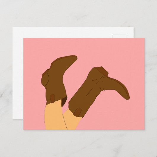 Cowboy Boots Briefkaart (Voorkant / Achterkant)