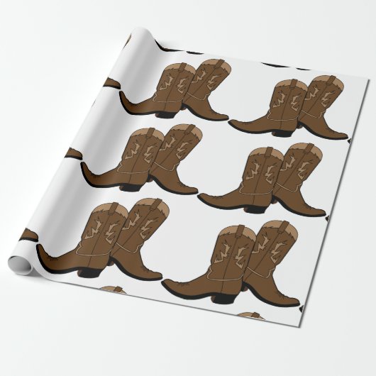 Cowboy Boots Cadeaupapier (Uitgerold)