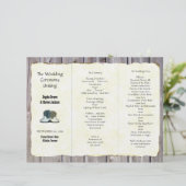 Cowboy Boots Country Wedding Program Sjabloon (Staand voorkant)