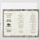 Cowboy Boots Country Wedding Program Sjabloon (Voorkant / Achterkant)