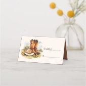 Cowboy Boots Country Western Bruiloft Plaatskaartje (Voorkant)