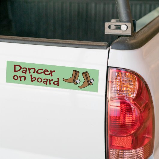 Cowboy Boots Country Western Line Dancer aan boord Bumpersticker (Op Truck)