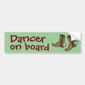 Cowboy Boots Country Western Line Dancer aan boord Bumpersticker (Voorkant)